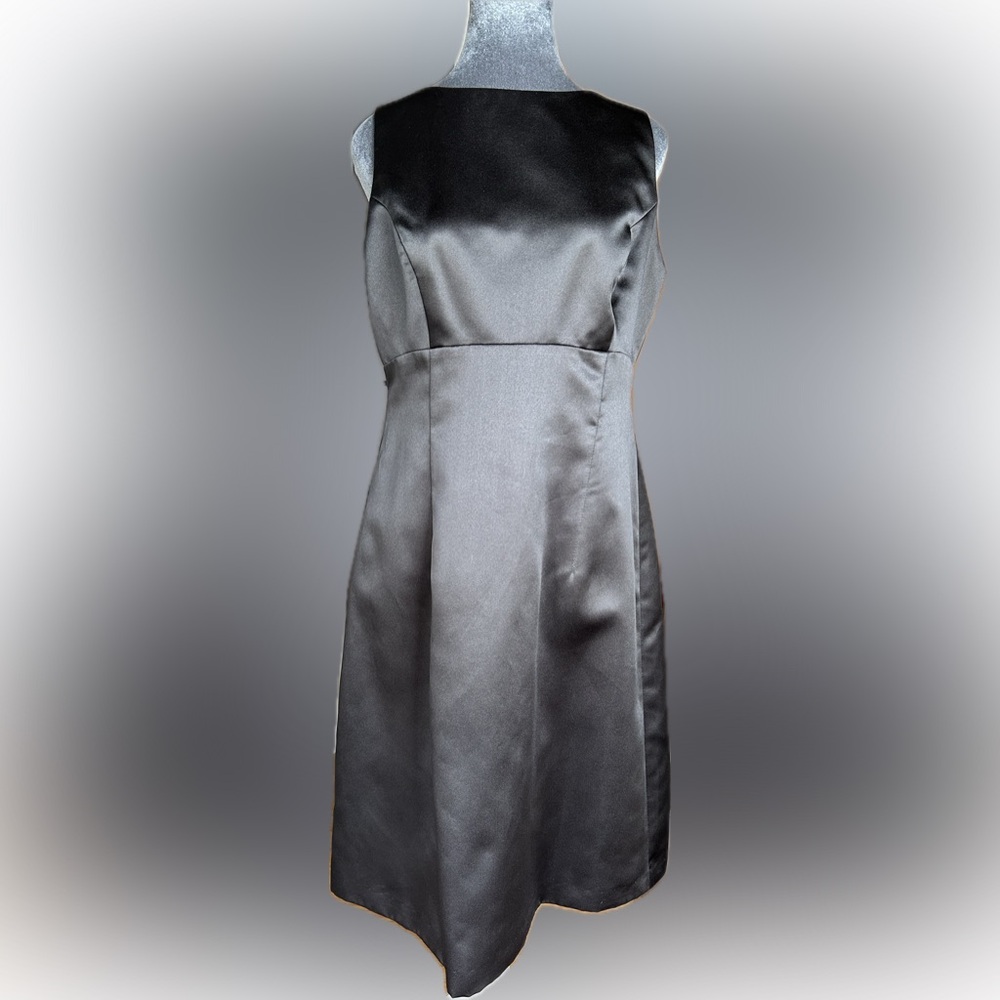 Nicole Miller Collection Black A-Line Dress Size 12 Cocktail Wedding Formal